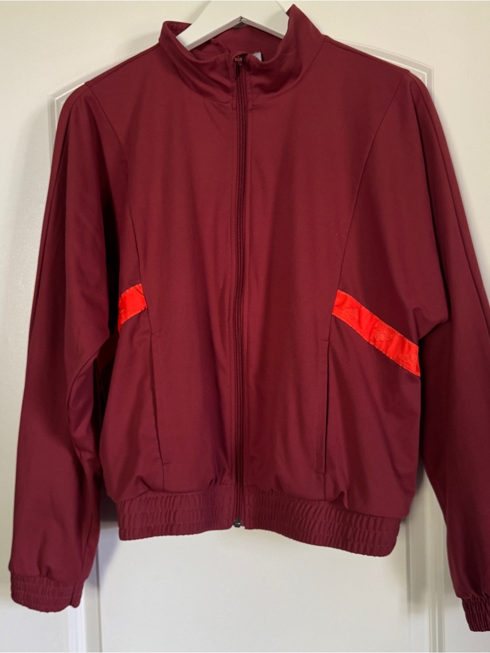 Adidas Berry Red & Orange Full-Zip Track Jacket Medium